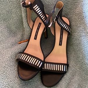 French connection stiletto black sandals shoes